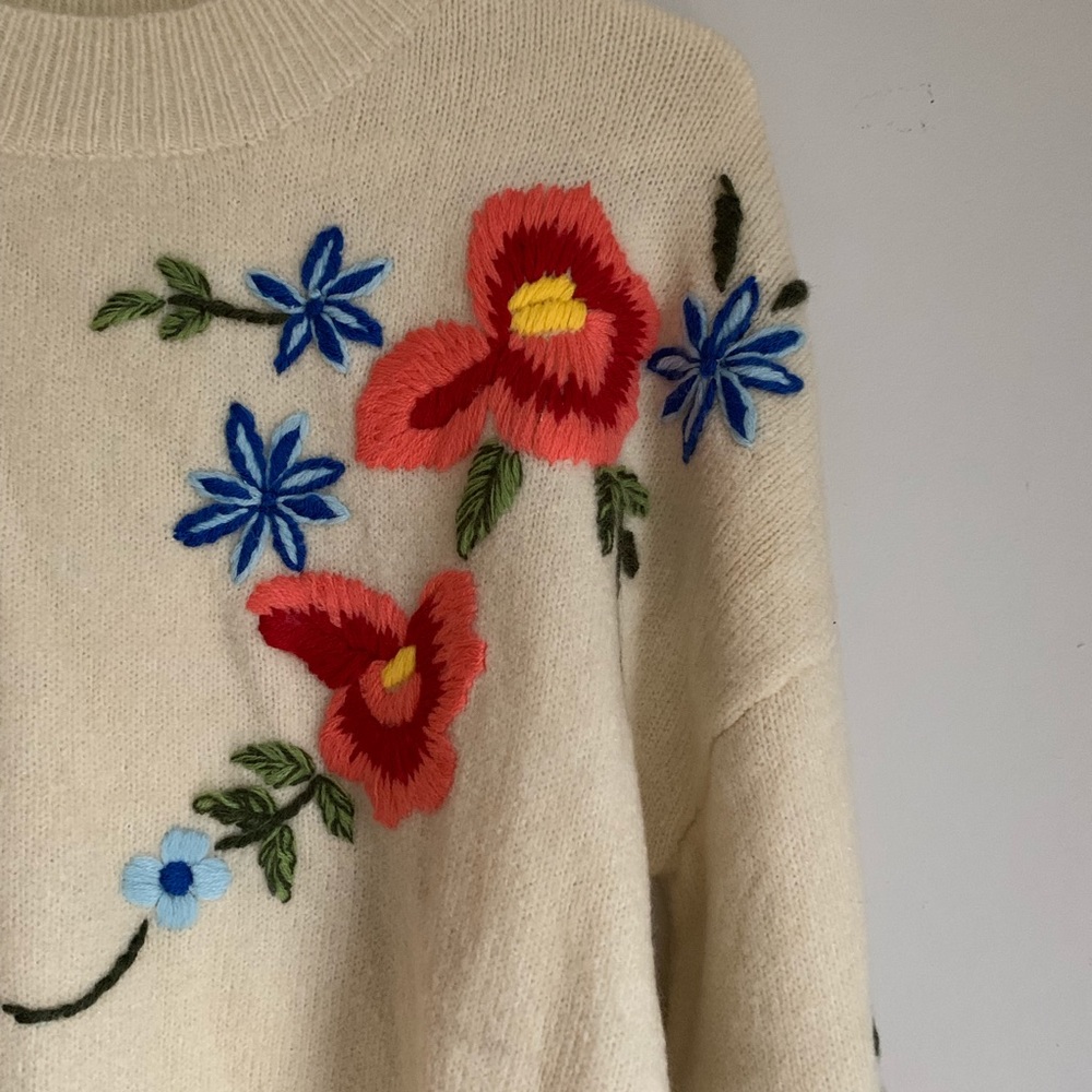 Harlyn Anthropologie gardenstripe pullover sweater - Picture 3 of 7